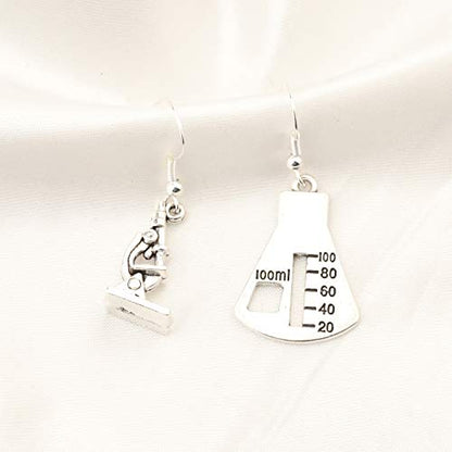 Microscope Dangle Earrings DNA Double Earrings Scientist Gifts Biology Chemistry Teacher Gift Science Nerd Jewelry Gifts