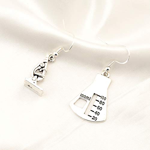 Microscope Dangle Earrings DNA Double Earrings Scientist Gifts Biology Chemistry Teacher Gift Science Nerd Jewelry Gifts