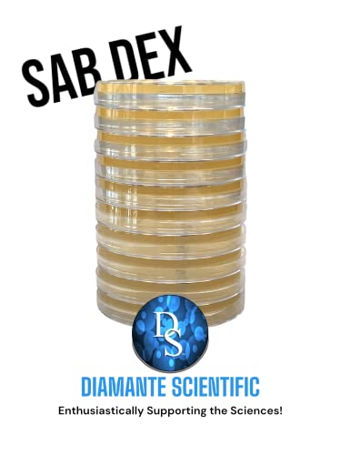 Sabouraud Dextrose Agar (SDA), (10-Pack), Pre-Poured, 15x100mm Petri Plates, for The Cultivation, Isolation and Identification of Yeasts and Molds.