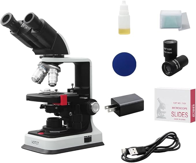 Biological Microscope 40X-1000X Manification Binocular Compound Microscope - Lab supply international 