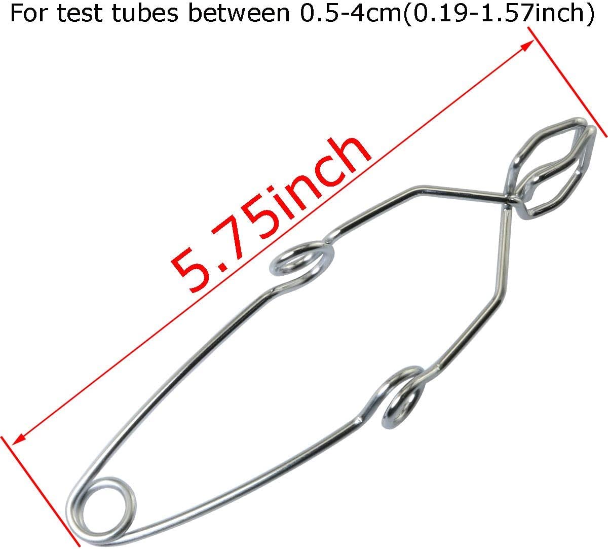 MEETOOT 4pcs Steel Wire Test Tube Clamp 145mm Fit for 5-40mm Tube for Laboratory Experiment Testing Holder Tool