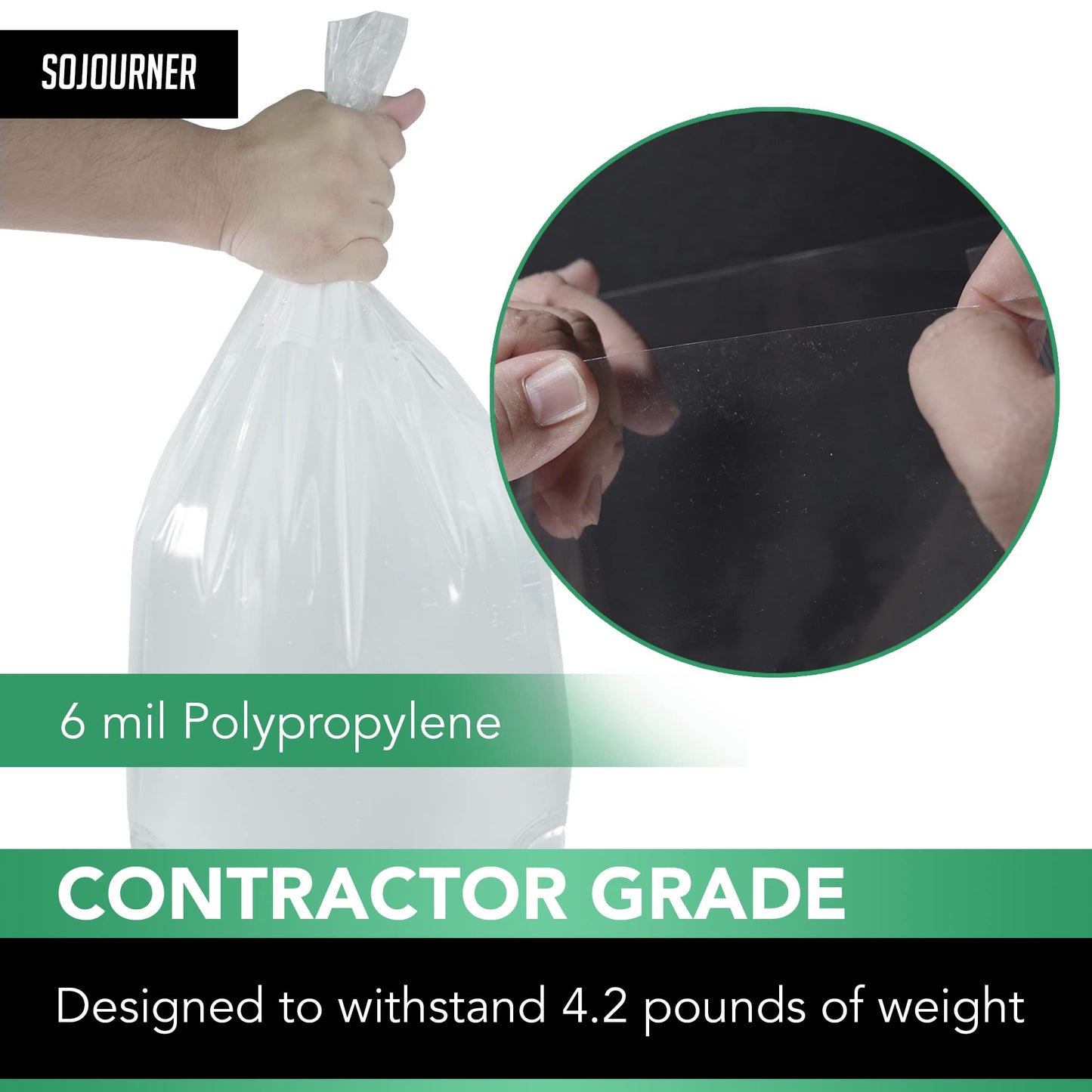 Sojourner Mushroom Grow Bags (50 Pk) - Mushroom Spawn Bags - 6 Mil Thick, Autoclave Bags, with Breathable 0.2 Micron Filter - Grow Mushrooms Supplies, Mushroom Bags Kit