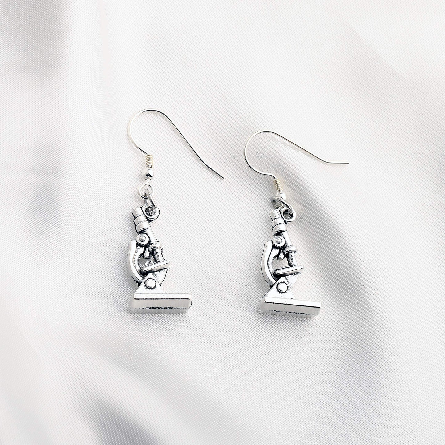 Microscope Dangle Earrings DNA Double Earrings Scientist Gifts Biology Chemistry Teacher Gift Science Nerd Jewelry Gifts