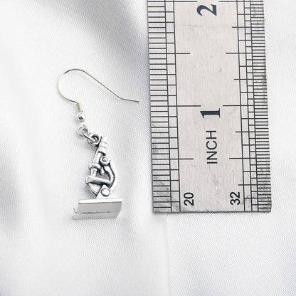 Microscope Dangle Earrings DNA Double Earrings Scientist Gifts Biology Chemistry Teacher Gift Science Nerd Jewelry Gifts