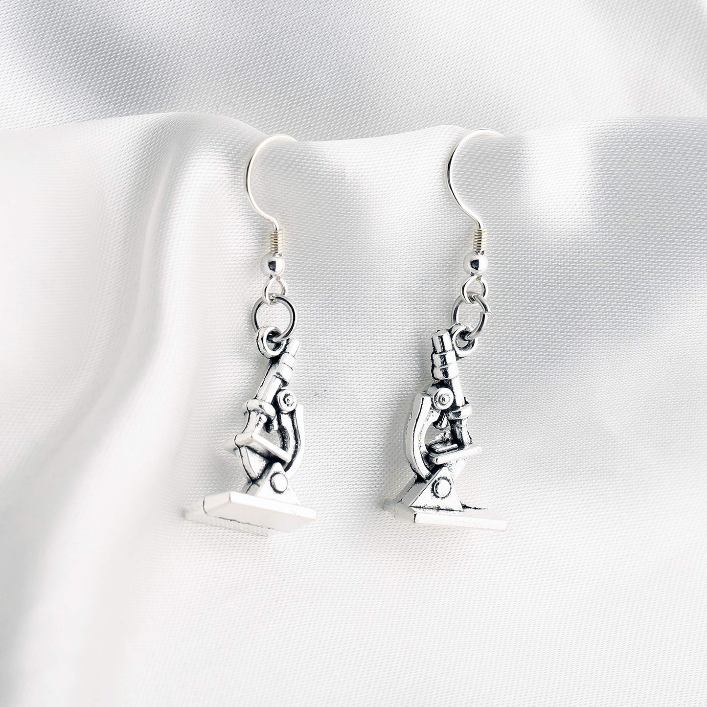 Microscope Dangle Earrings DNA Double Earrings Scientist Gifts Biology Chemistry Teacher Gift Science Nerd Jewelry Gifts