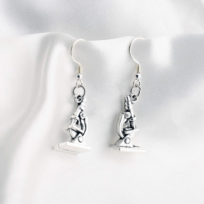 Microscope Dangle Earrings DNA Double Earrings Scientist Gifts Biology Chemistry Teacher Gift Science Nerd Jewelry Gifts