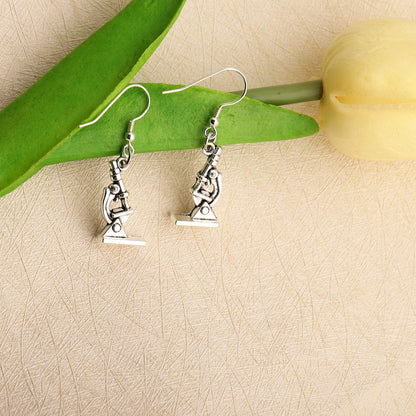 Microscope Dangle Earrings DNA Double Earrings Scientist Gifts Biology Chemistry Teacher Gift Science Nerd Jewelry Gifts