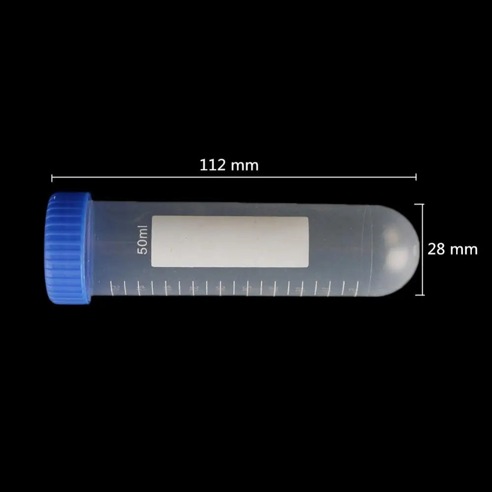 50ml Screw Cap Round Bottom Centrifuge Tube Plastic Test Tubes with Scale Laboratory ample Vial Container Lab Supplies 10Pcs