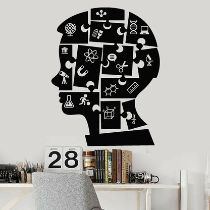 Boy Puzzles Education Wall Sticker Vinyl Wall Decal Classroom Chemistry Physics School Stickers For Teen Bedroom Decor C845 - Lab supply international 