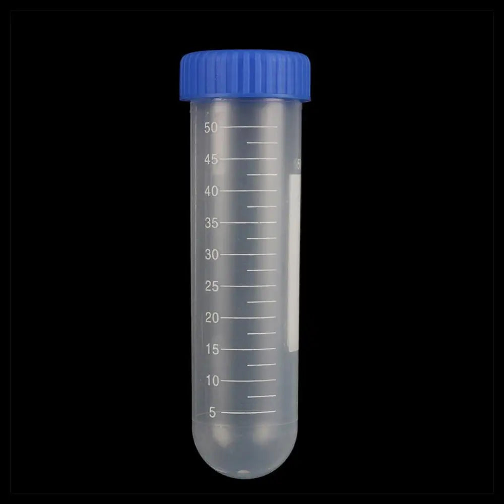 50ml Screw Cap Round Bottom Centrifuge Tube Plastic Test Tubes with Scale Laboratory ample Vial Container Lab Supplies 10Pcs