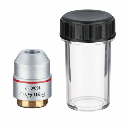 Microscope Objective Lens PLAN DIN 4X 10X 20X 40X 60X 100X RMS Thread