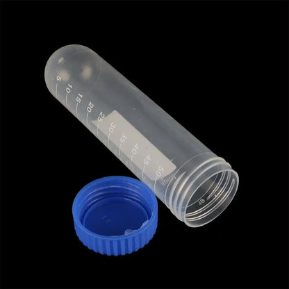 50ml Screw Cap Round Bottom Centrifuge Tube Plastic Test Tubes with Scale Laboratory ample Vial Container Lab Supplies 10Pcs