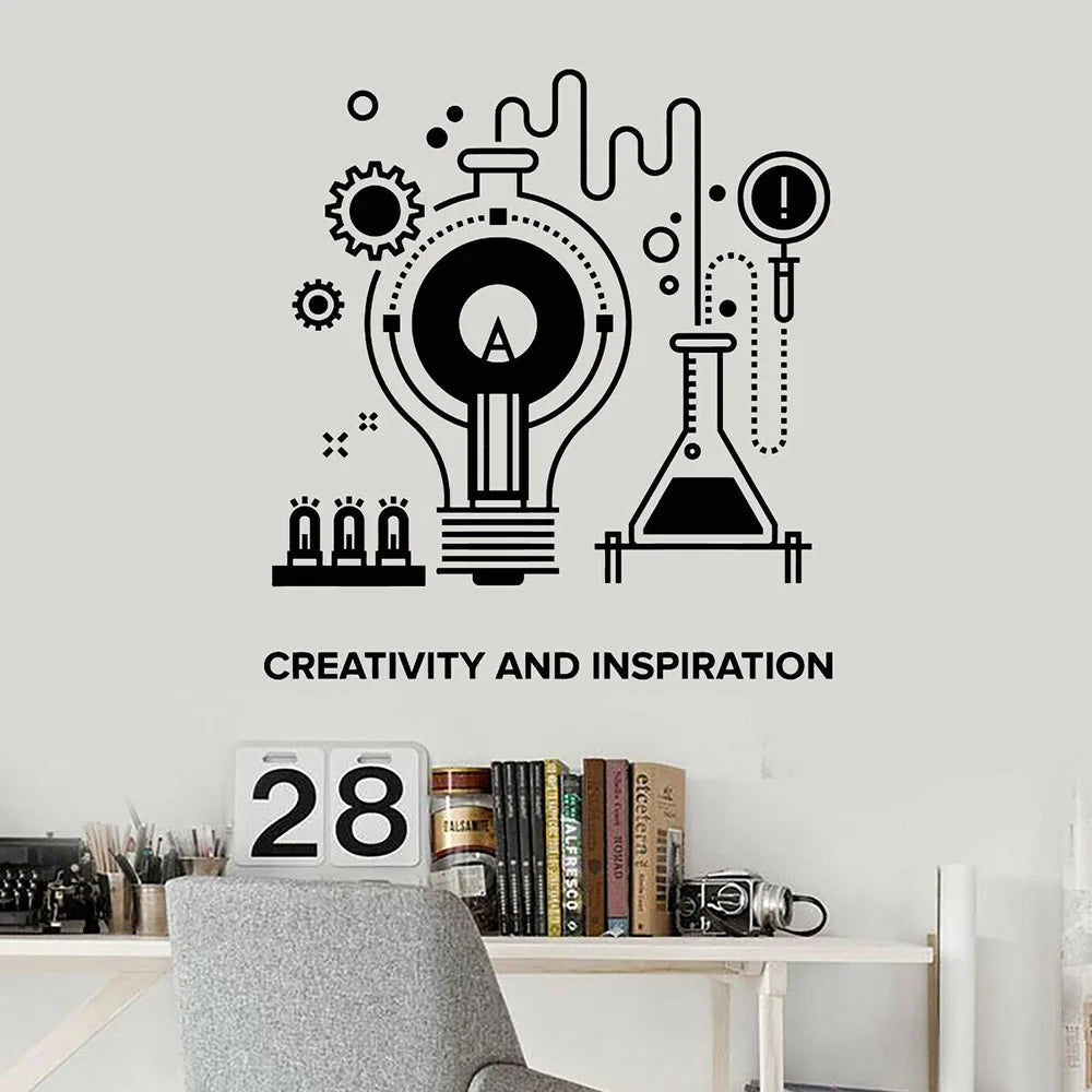 Vinyl Wall Decal School Creative Inspiration Chemistry Table Wall Stickers Teen Room Home Decoration Window Wall Murals Z438 - Lab supply international 