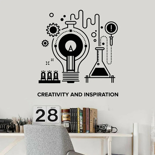 Vinyl Wall Decal School Creative Inspiration Chemistry Table Wall Stickers Teen Room Home Decoration Window Wall Murals Z438 - Lab supply international 