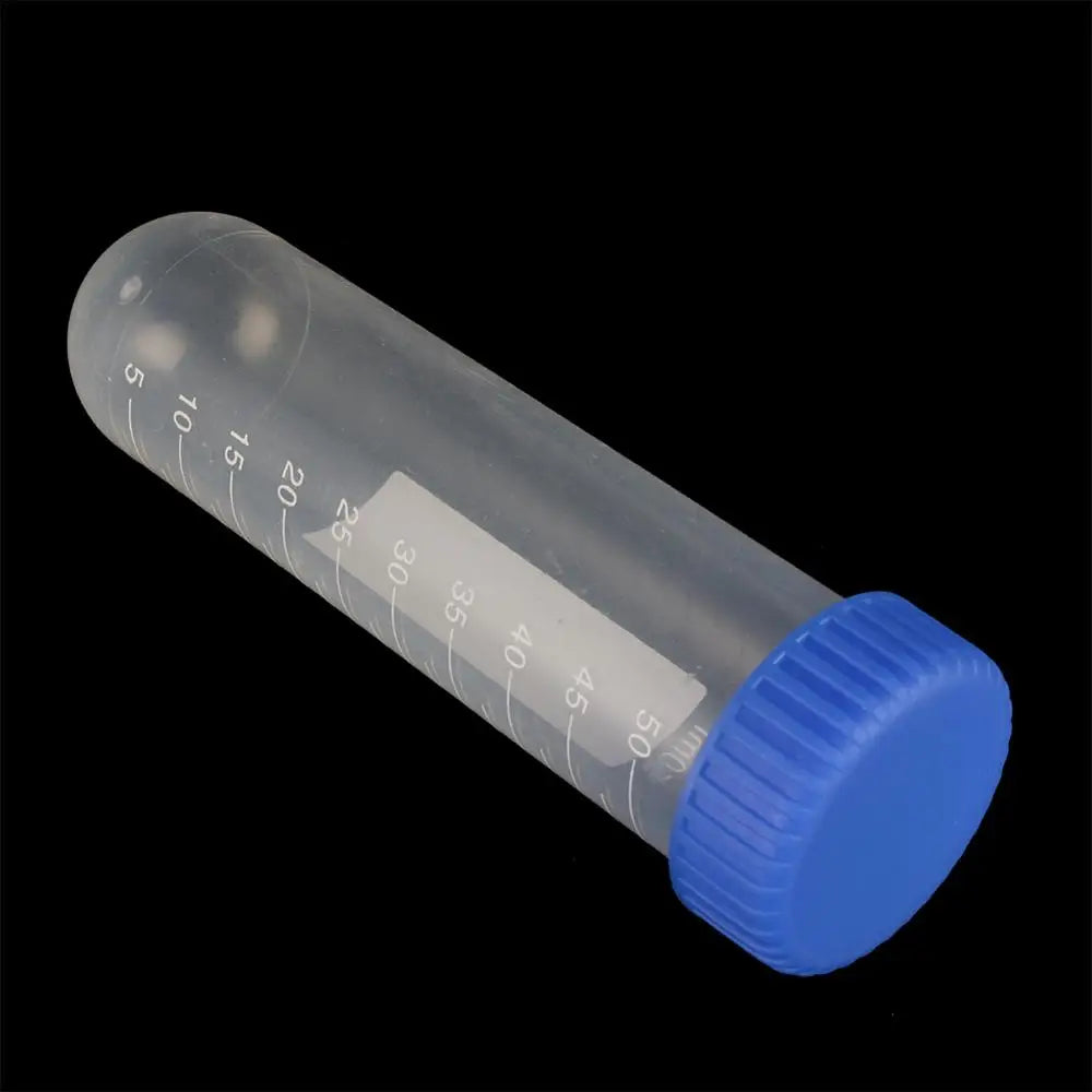 50ml Screw Cap Round Bottom Centrifuge Tube Plastic Test Tubes with Scale Laboratory ample Vial Container Lab Supplies 10Pcs