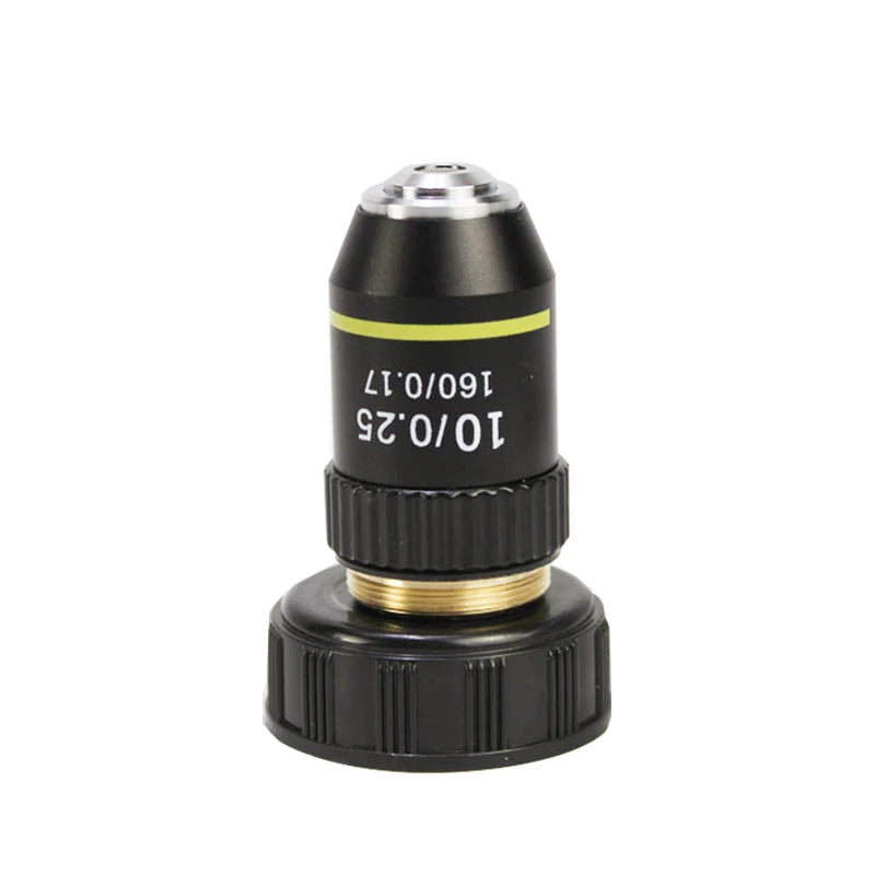 195 Black Achromatic Objective 4X 10X 20X 40X 60X 100X High Quality Microscope Objective Lens RMS 20.2mm Objective Parts