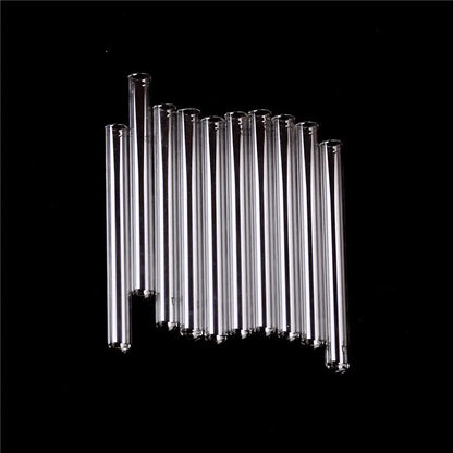 10Pcs/Set Blowing Tubes Non-one-time 100mm Long Thick Wall Laboratory Test Tube New Transparent Pyrex Glass School Lab Supplies