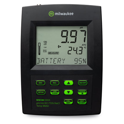 Milwaukee MW180 pH/ORP/EC/TDS/NaCl/Temp bench meter European HUNGARY made. - Lab supply international 