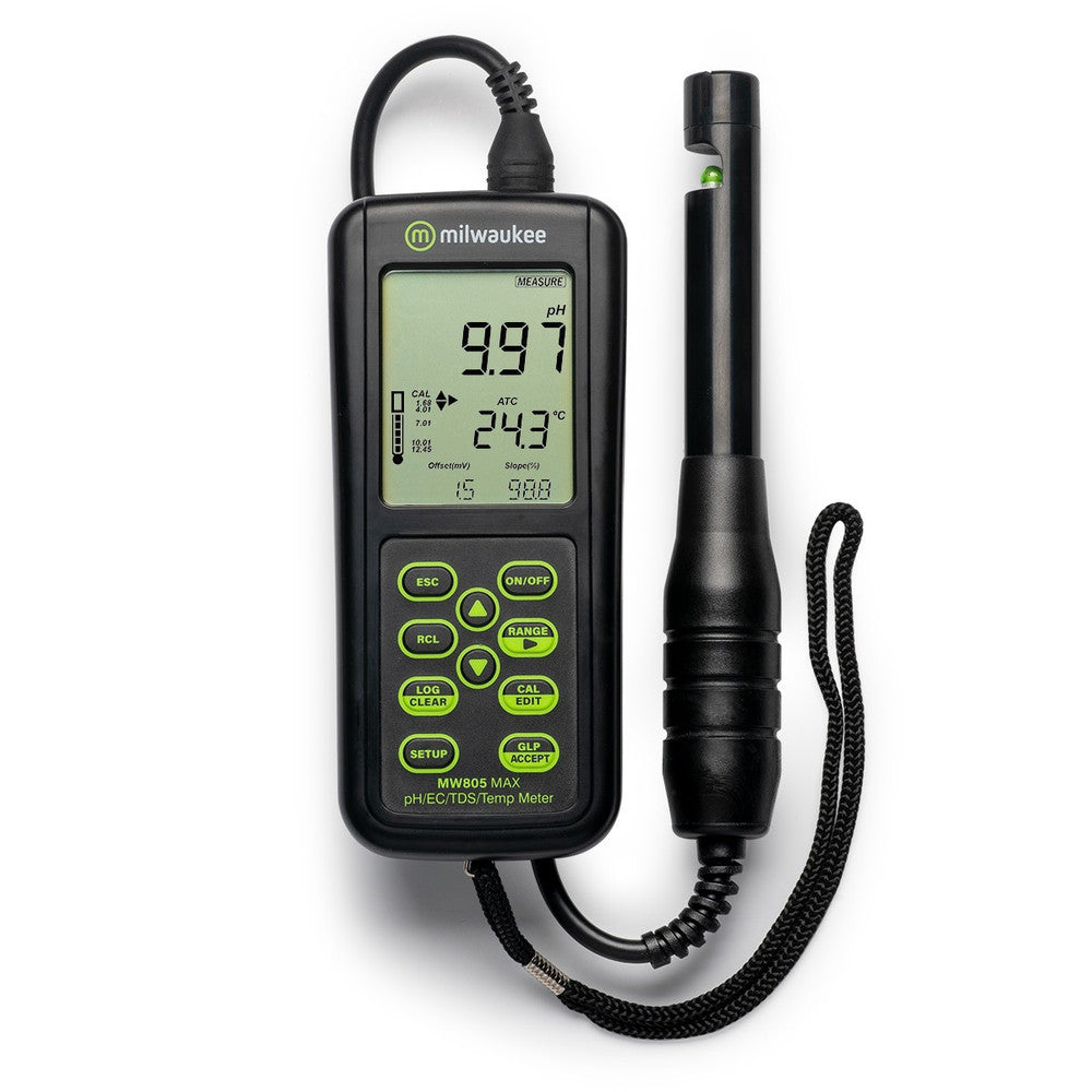 Milwaukee MW805 pH / EC / TDS / Temperature Portable Meter European. - Lab supply international 