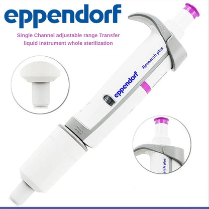 Scientific Lab Pipette Single Channel Adjustable Volume Eppendorf Research Plus Whole Sterilized Gas Piston Pipettor Elastic Tip