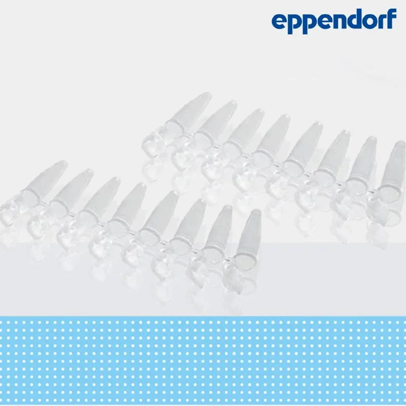 960pcs Eppendorf 0030124359 8 Row Tubes, 0.2 ml PCR Tubes Science Laboratory Centrifuge Tubes