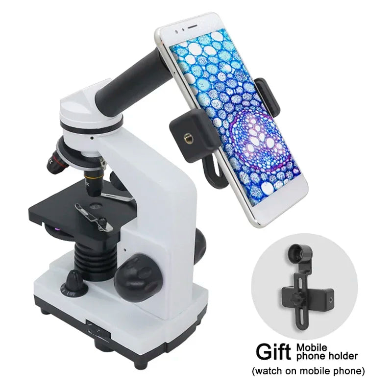 1600X Student Biological Microscope 2MP USB Electronic Eyepiece Digital Microscope with LED Lamp  Monocular Microscpe