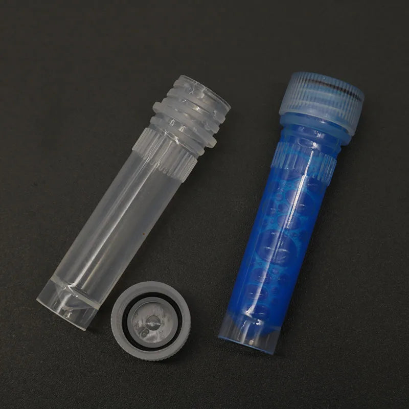 20 Pcs 1.5ml Plastic Test Tube Vial Sample Container Screw Cap Bottle for Craft Powder School Office Chemistry Lab Supplies