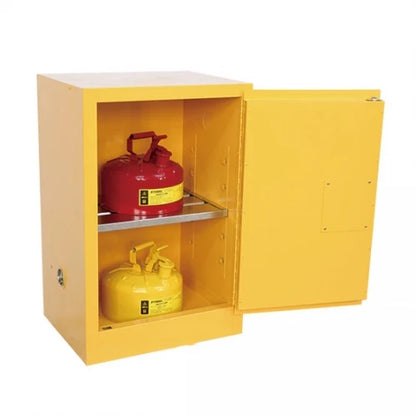 Two layers steel flammable storage cabinet chemistry lab yellow flammable safety cabinet - Lab supply international 