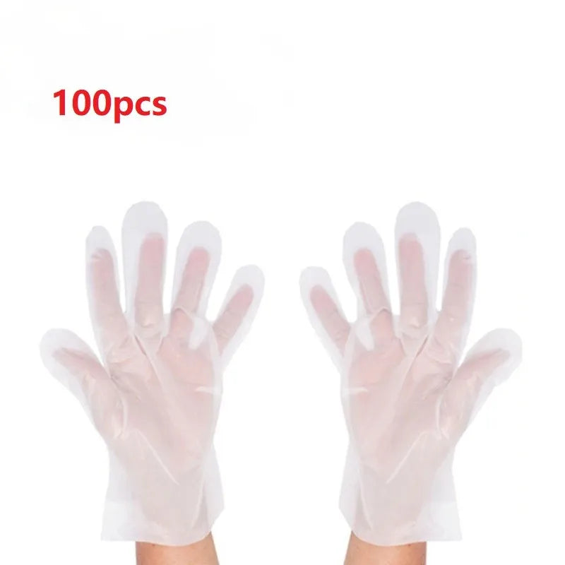 100 Pieces Of Transparent Vinyl TPE Gloves Latex-free Gloves For Laboratory Work TPE Gloves XL Suitable For Palm Width 100-115mm - Lab supply international 