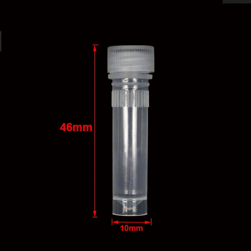20 Pcs 1.5ml Plastic Test Tube Vial Sample Container Screw Cap Bottle for Craft Powder School Office Chemistry Lab Supplies