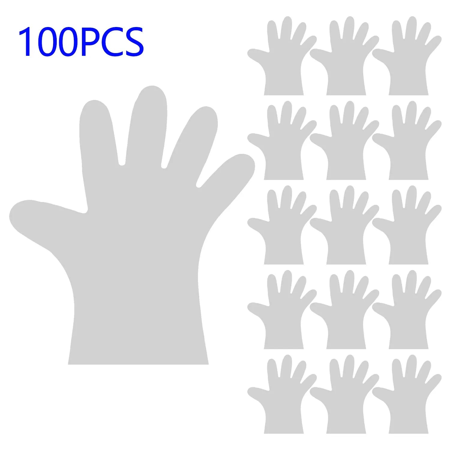 100 Pieces Of Transparent Vinyl TPE Gloves Latex-free Gloves For Laboratory Work TPE Gloves XL Suitable For Palm Width 100-115mm - Lab supply international 