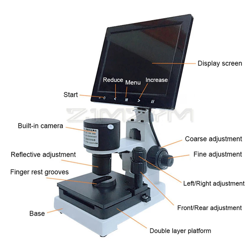 Digital Microscope Zoom Nailfold Capillary Microcirculation Detector Blood Microcirculation Analyzer with 7/8/9" Digital Screen