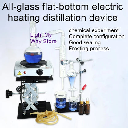 Electric heating distillation set essential oil distillation device distillation water refining glass distillation condenser - Lab supply international 