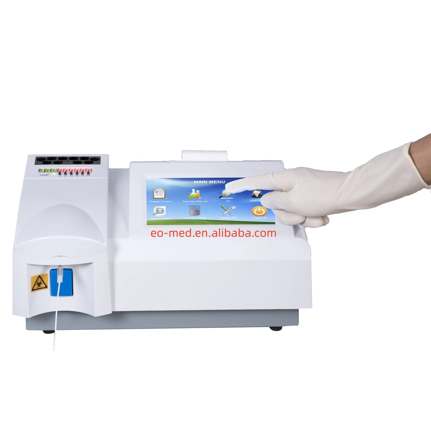 Portable Vet Semi-Auto Chemistry Tester Device With 7 Inch Color LCD Touch Screen For  Biochemistry Analyzer EOBC08vet