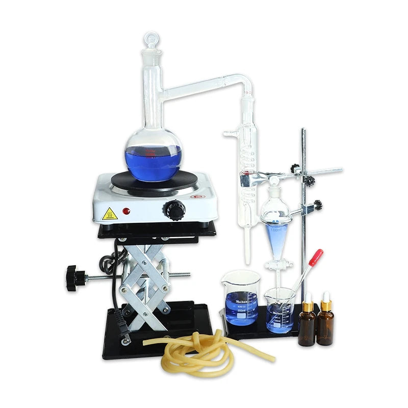 Electric heating distillation set essential oil distillation device distillation water refining glass distillation condenser - Lab supply international 