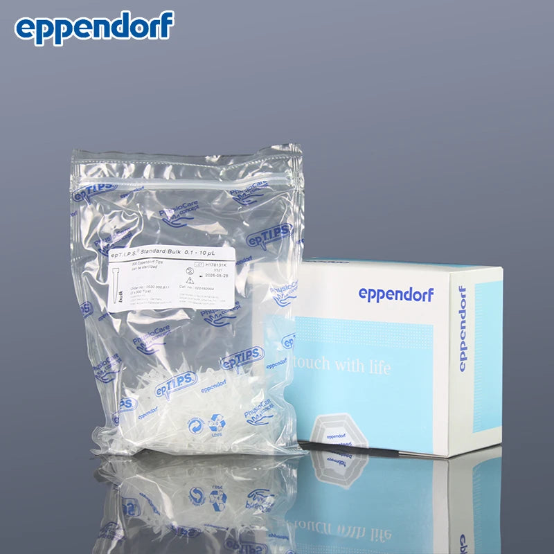 Eppendorf pipette tips Eppendorf epTIPS Plain bagged, premium grade Original plain bagged blue and yellow tips colorless tips