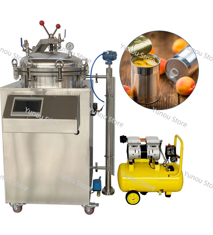 Automatic Laboratory Vertical Steam & Water Bath Fish Canned Food Bottle Milk Sterilizer Sterilization Retort Autoclave Machine - Lab supply international 