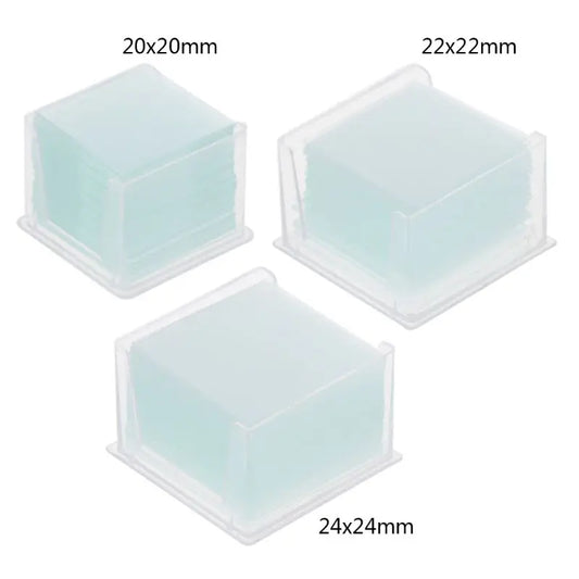 Microscope Coverslip Microscope Glass Slides Square Coverglass Instrument 100Pcs - Lab supply international 