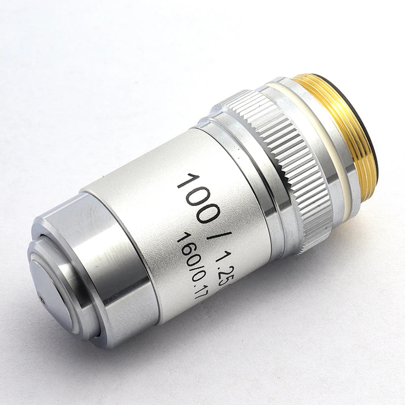 Biological Microscopes Achromatic Objective Lens 100X (oil)  4X 10X 20X 40X 60X 195mm Conjugate Distance Universal RMS thread