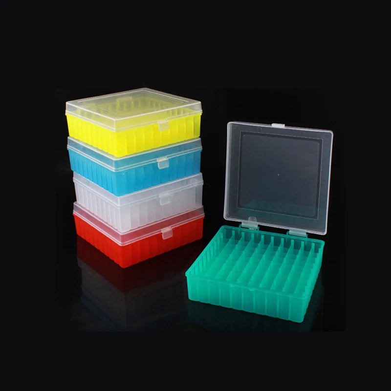 Laboratory Plastic Test Tube Box For 2ml 1.5ml 1.8ml Cryopreservation Tubes With Connection Cover , Tube Rack , 1piece