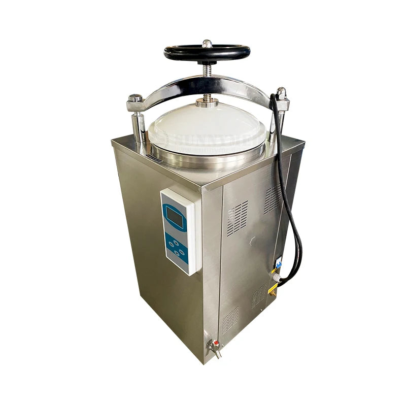 SY-T020 High Pressure Autoclave Sterilizer Machine Vertical Steam Sterilization with fully stainless high-alloy steel structure - Lab supply international 