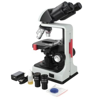 Biological Microscope 40X-1000X Manification Binocular Compound Microscope MODERN SHAPE WITH LED LIGHT