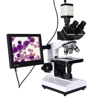 2500X Binocular Microscope 8-inch Lcd Screen Trinocular Lab Double-layer stage , Led, Camera Binocular Digital Microscope