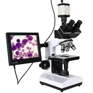 2500X Binocular Microscope 8-inch Lcd Screen Trinocular Lab Double-layer stage , Led, Camera Binocular Digital Microscope