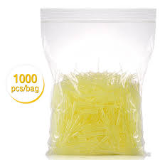 Yellow tips 5-200 Micron, 1000 pcs /bag