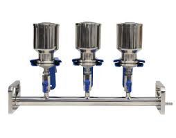 Vacuum manifold kit, INOX, 3 positions, 500 mL Endo metalware